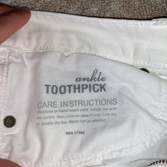 Jcrew White Toothpick Jeans - Picture 3 of 3